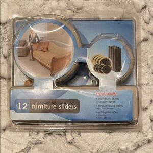 NWT ~ Furniture Sliders Set of 12 assorted sizes New in Package unopened